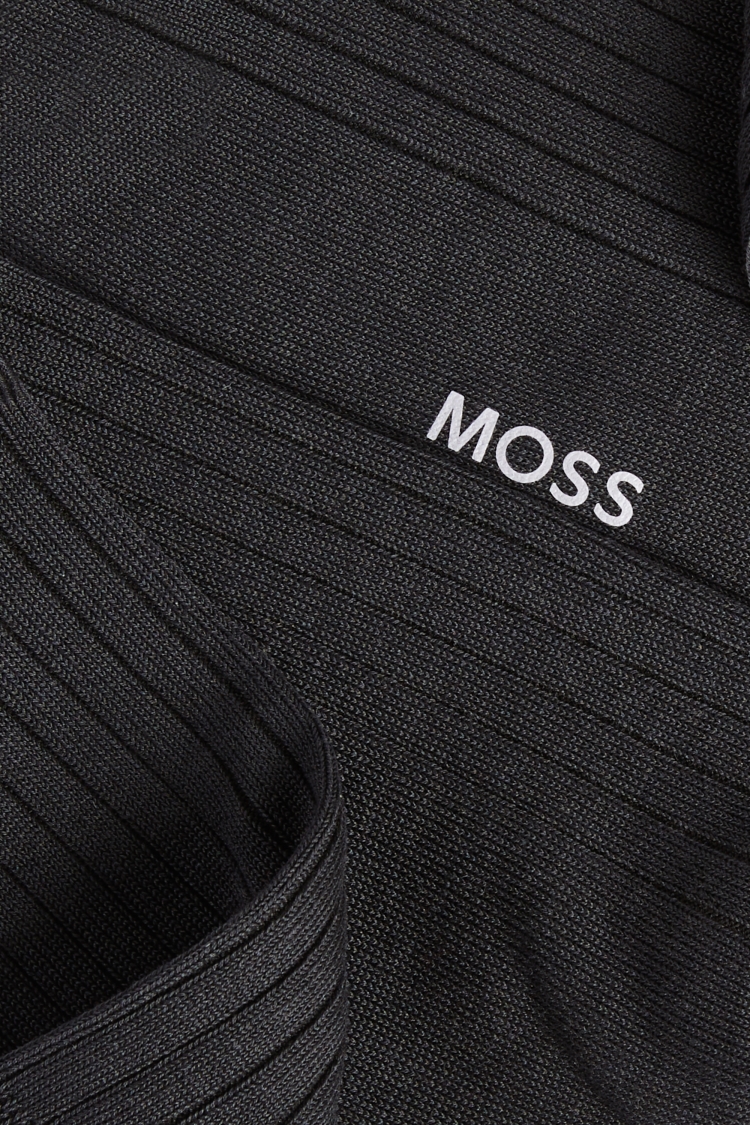 Charcoal Fine Ribbed Socks Buy Online at Moss
