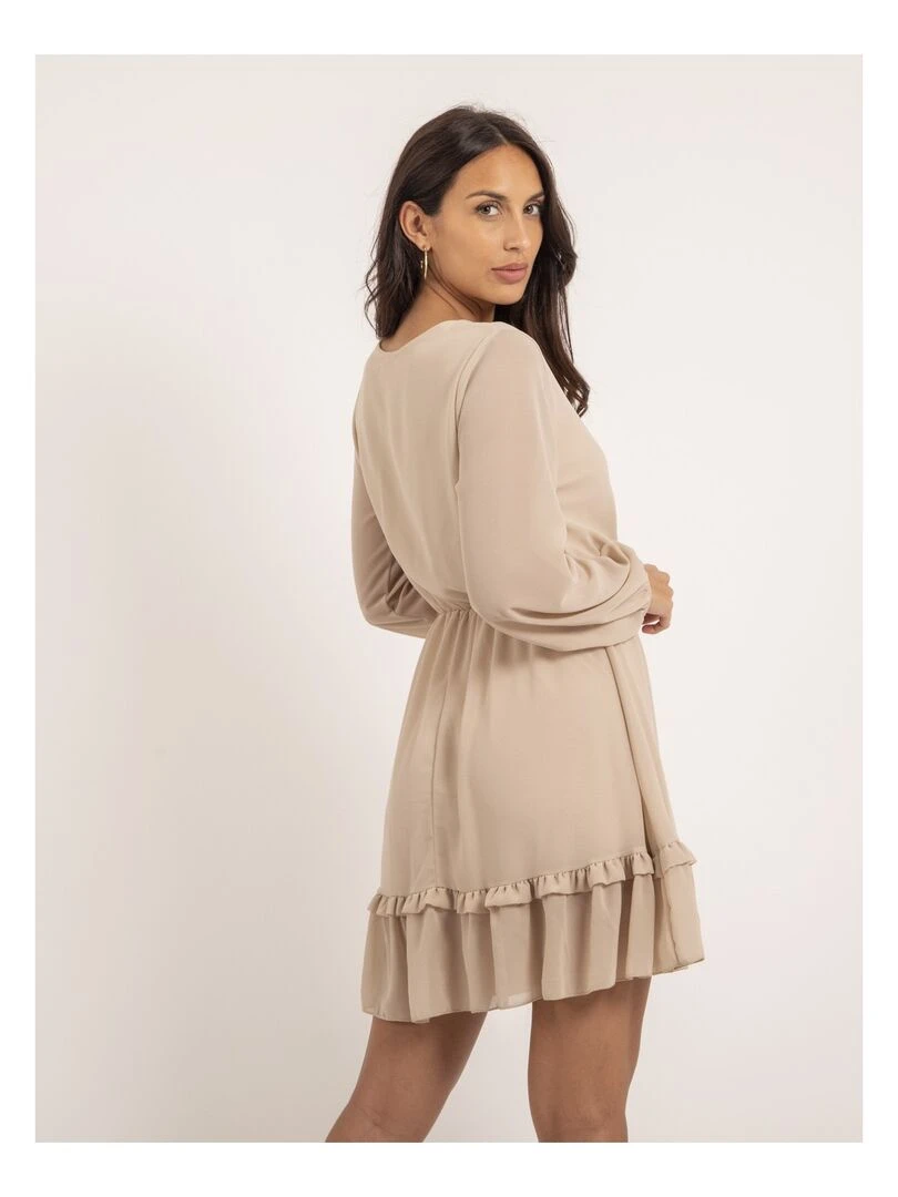 Robe courte IOLANDE Beige