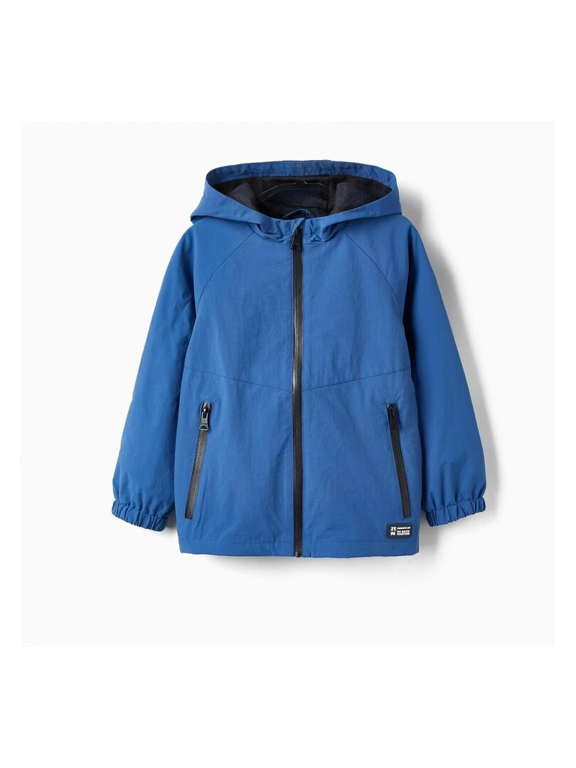 Manteau Coupe Vent avec Capuche pour Garçon NO DRAMA IN THE BAHAMAS Bleu
