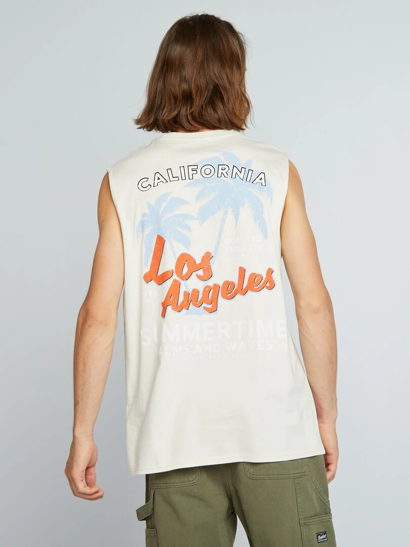 Débardeur large 'Los Angeles'   Beige
