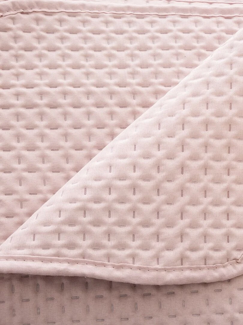 Dessus de lit 240x260 Dolce rose + 2 taies   Rose
