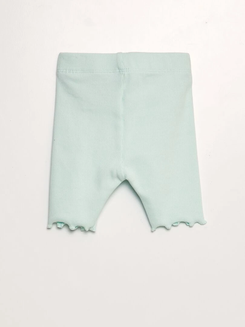 Short cycliste côtelé Vert