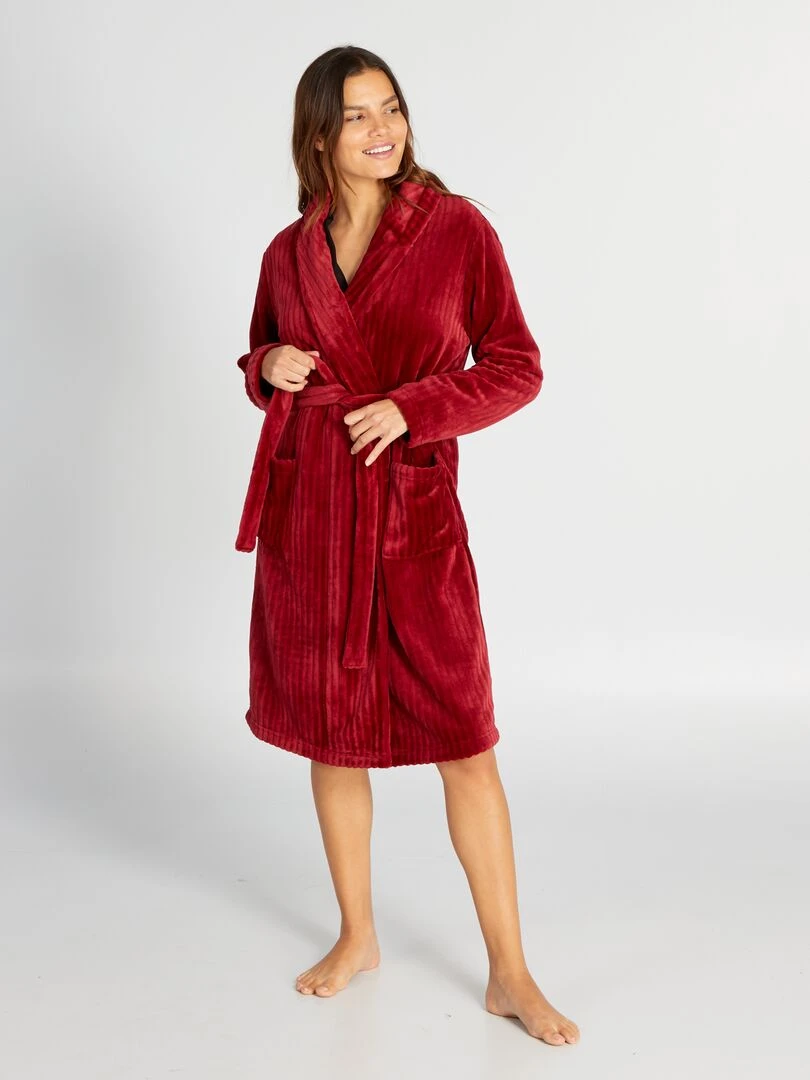 Peignoir en polaire Rouge