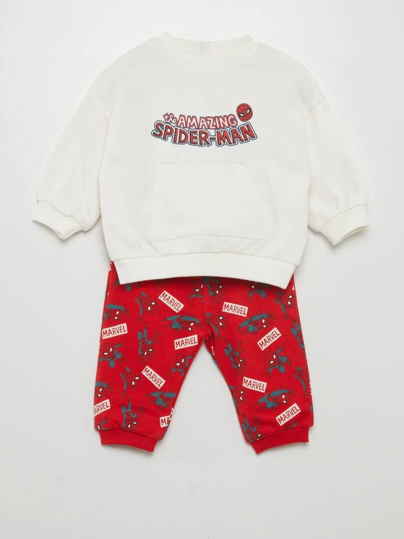 Ensemble sweat + pantalon 'Spiderman' 2 pièces Rouge