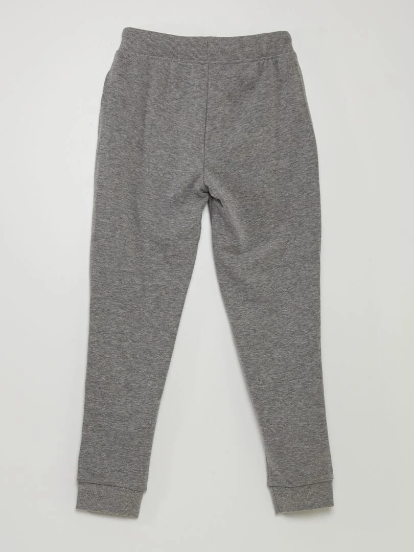 Pantalon de jogging en coton uni Mixte gris