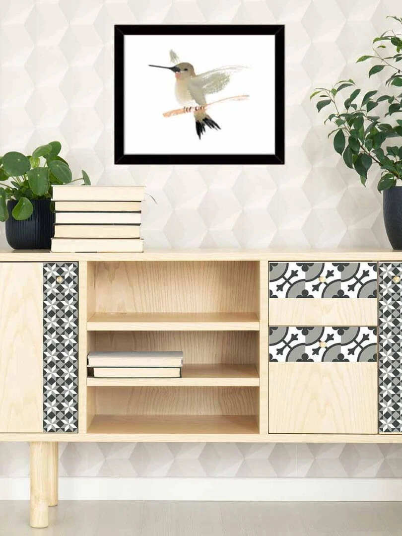 Stickers carrelage 15 x 15 cm   Étoiles géométriques   N/A