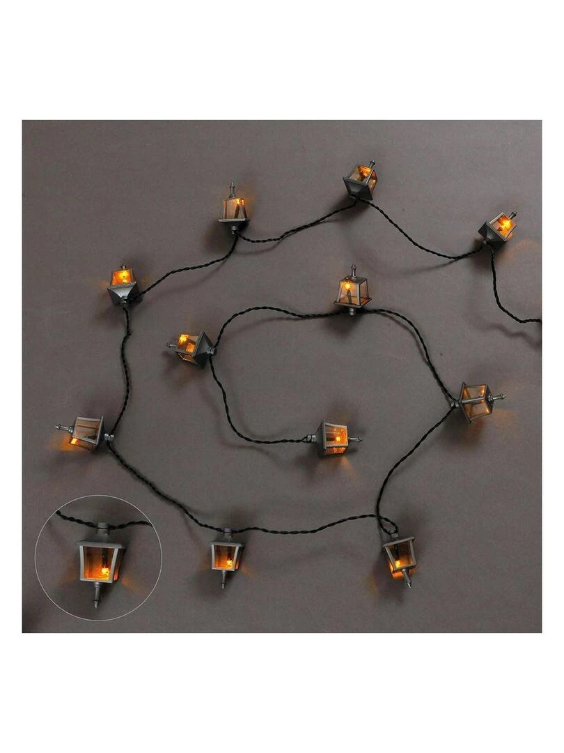 Guirlande extérieur Lanternes 20 leds secteur Noir Noir
