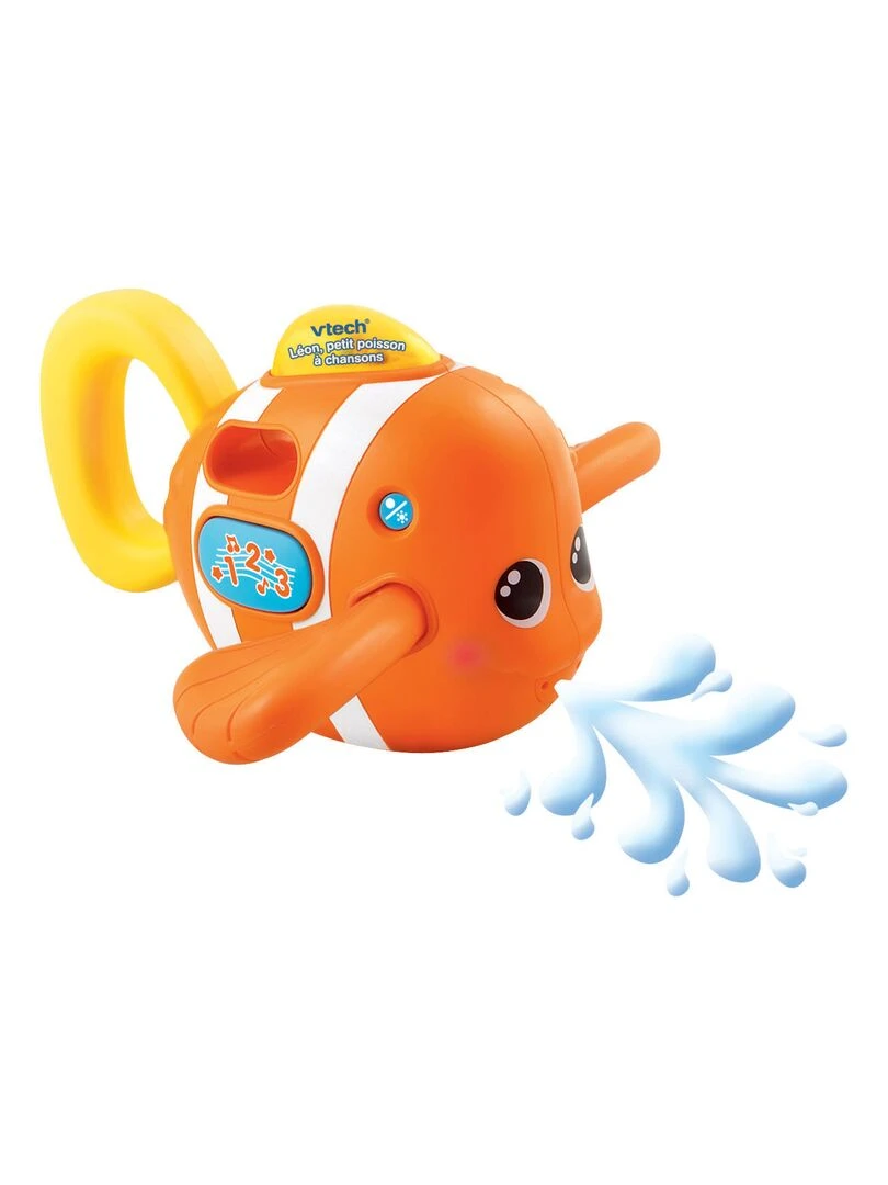Jouet d'éveil de bain musical Léon p'tit poisson à chansons Orange