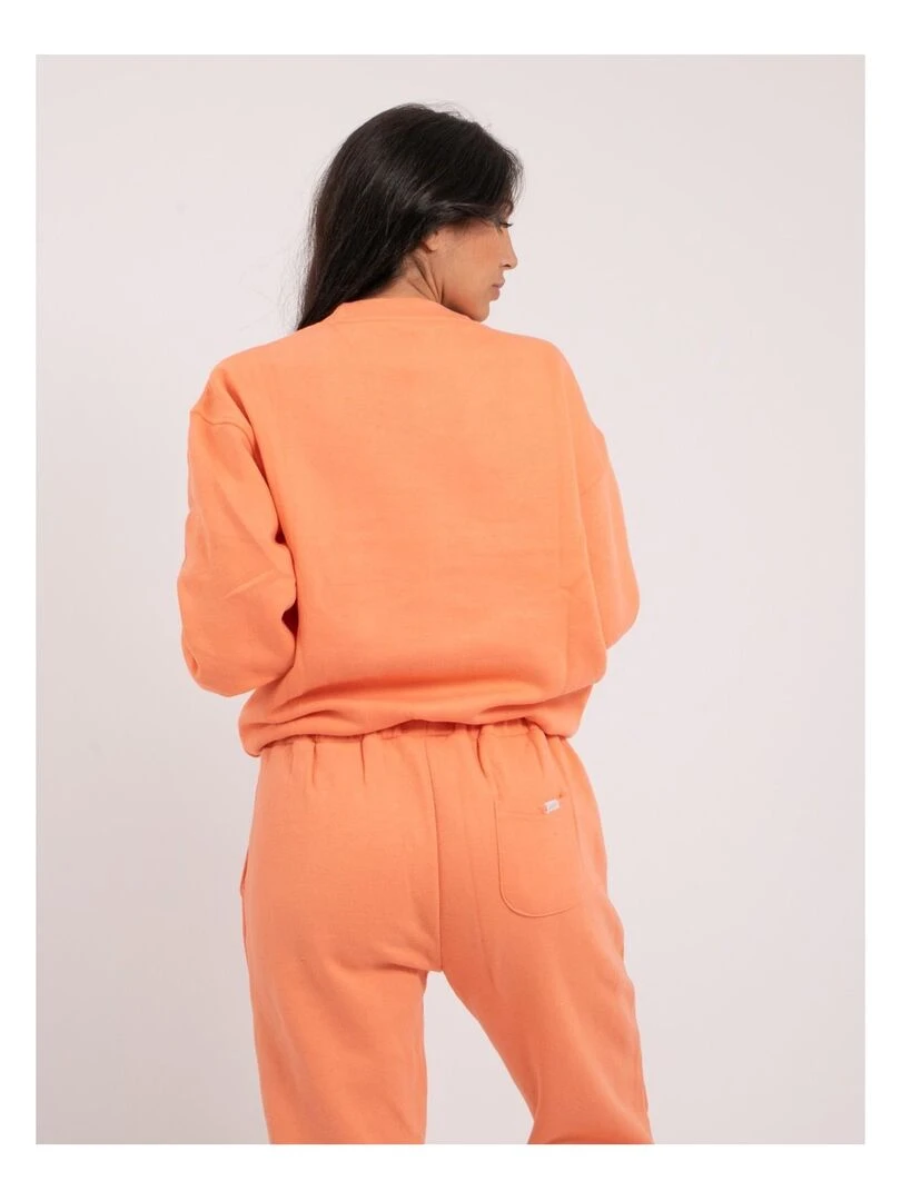 Sweatshirt col rond YORK Orange corail