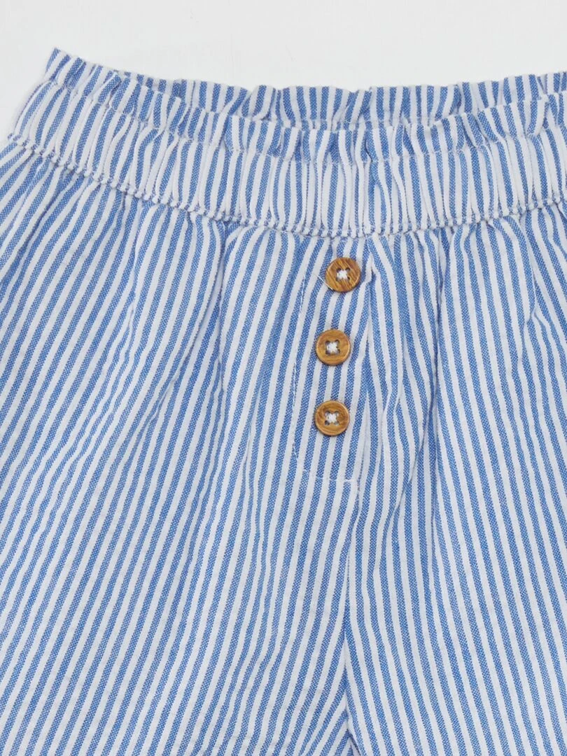 Short rayé   Bleu