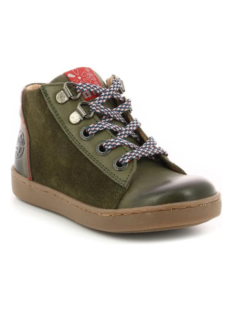Sneakers hautes Cuir Sieran Kaki