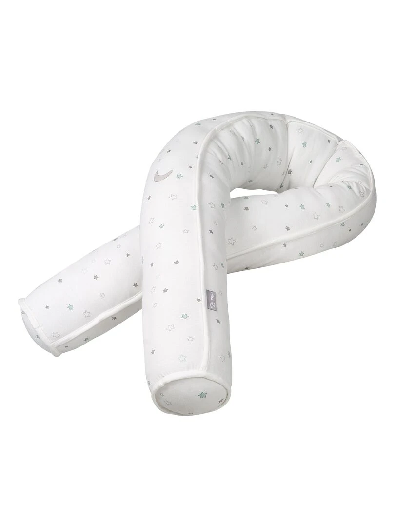 ROBA Serpent de lit bébé "Sternenzauber" 170 cm Convient comme coussin d'allaitement Blanc
