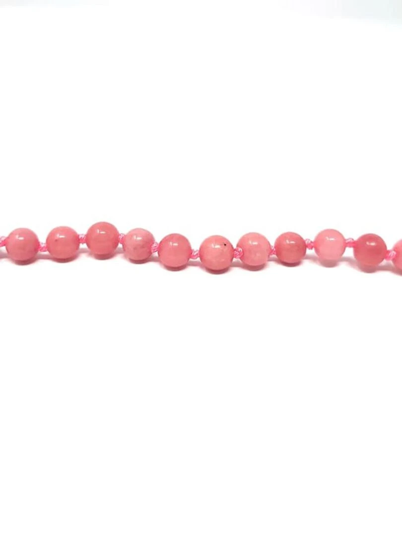 Collier pour bébé pierre naturelle Quartz Rose Rose