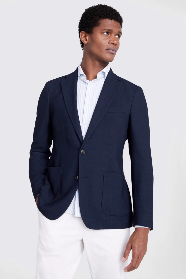 Tailored Fit Navy Hoxton Jacket     Buy Online at Moss
