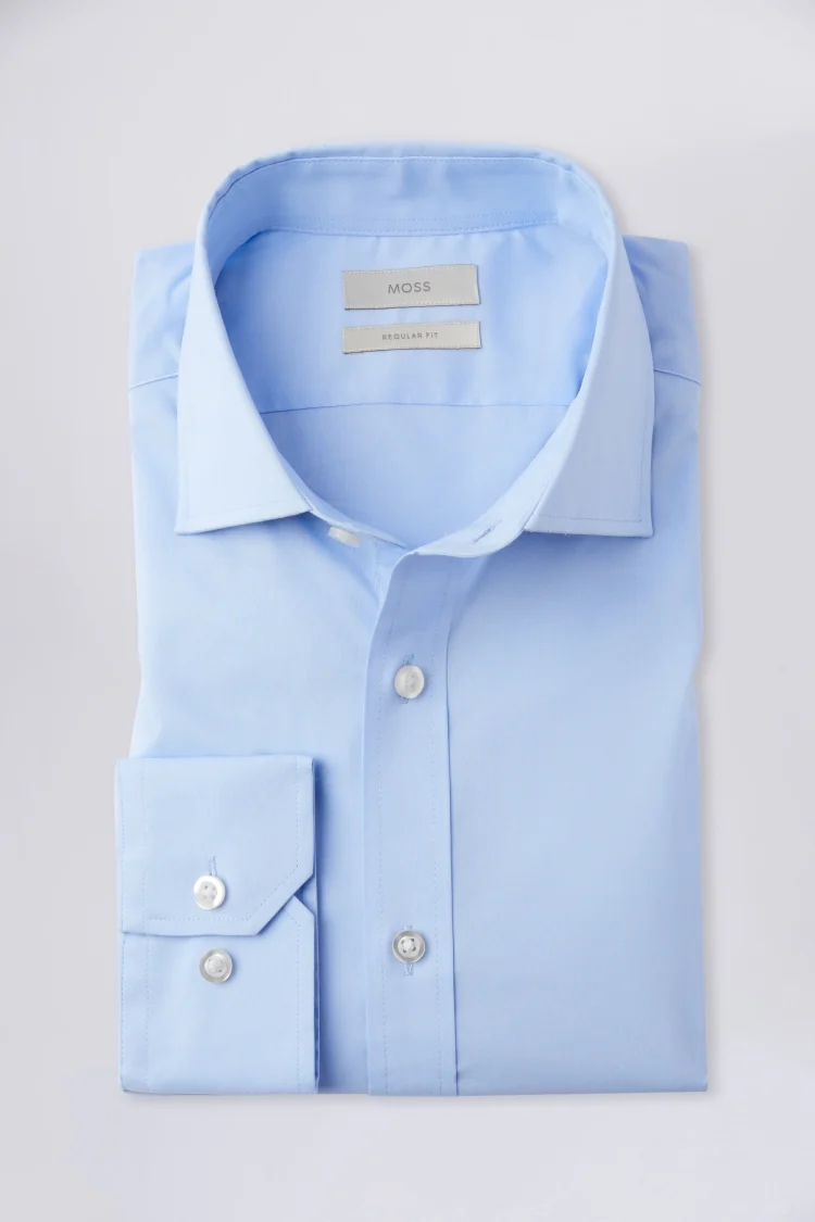 Regular Fit Sky Stretch Shirt   Buy Online at Moss