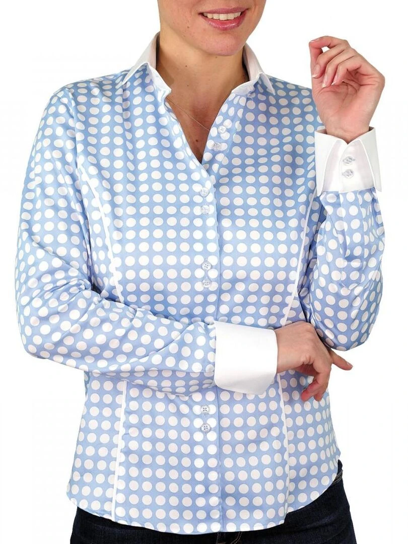 Chemise à pois DOTS Bleu