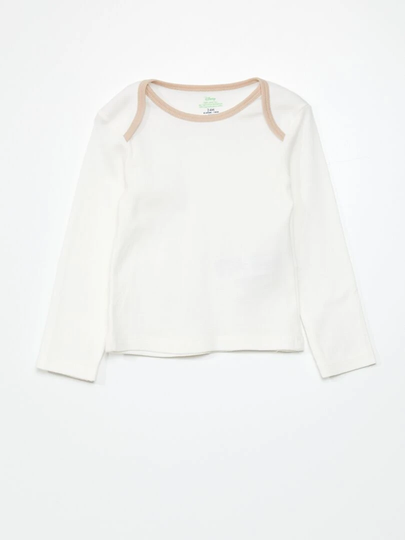 2 tee shirts 'Disney' Blanc/beige