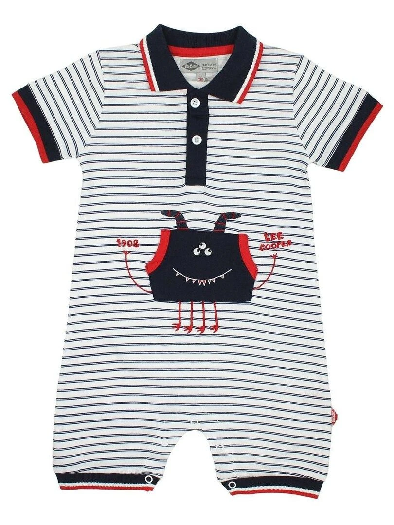 Lee Cooper Combishort bébé garçon imprimé Lee Cooper en coton Bleu marine
