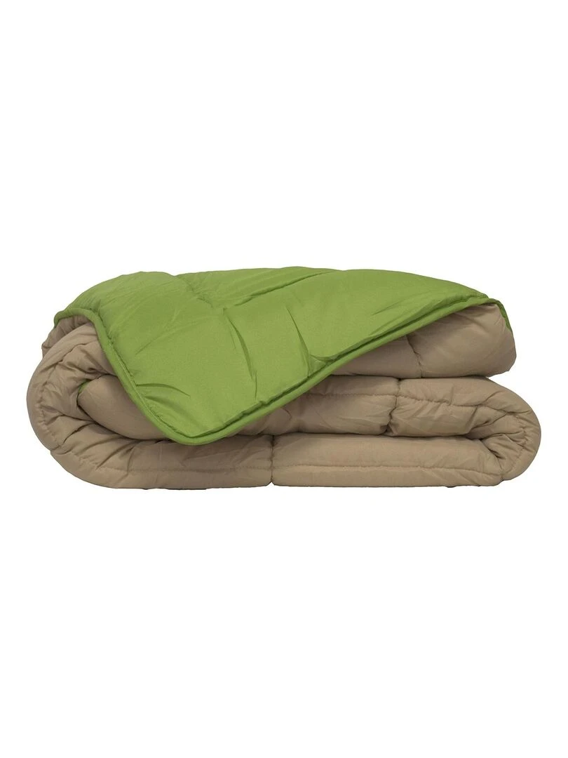Couette réversible bicolore en microfibre 400 gr/m² Vert
