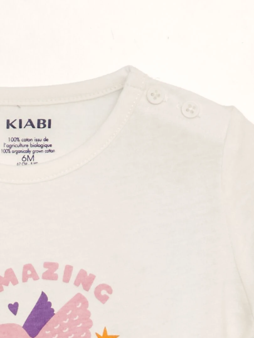 T shirt fête des mères   Blanc/rose