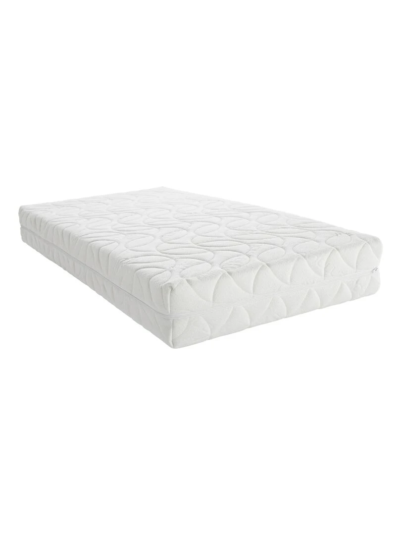 Matelas Enfant/Bébé Bamboo   70x140x14 cm   Ultra Doux   Sans Traitement Chimique   Déhoussable   Blanc