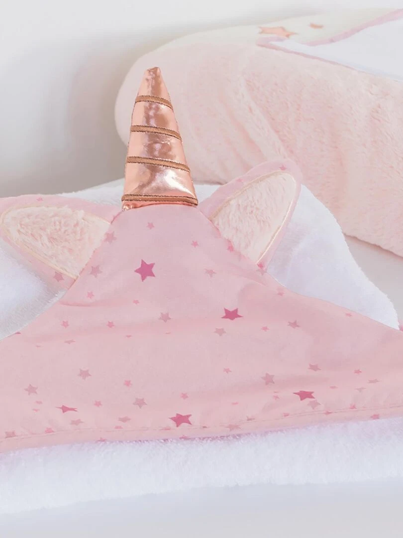 Sortie de bain avec gant Jolly Rose