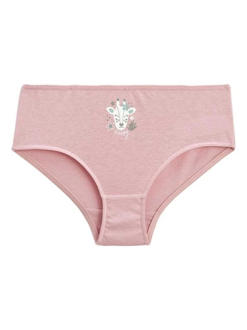 Lot de 3 culottes fille Vagirafe   Kaki