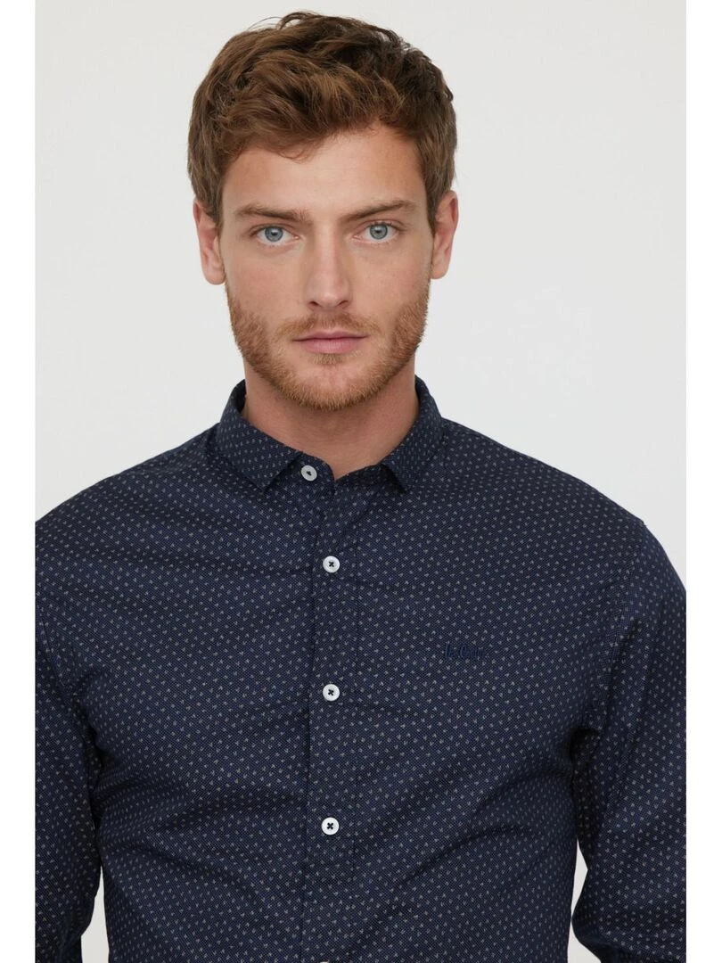 Lee Cooper   Chemise manches longues coton  DALAS   Bleu marine