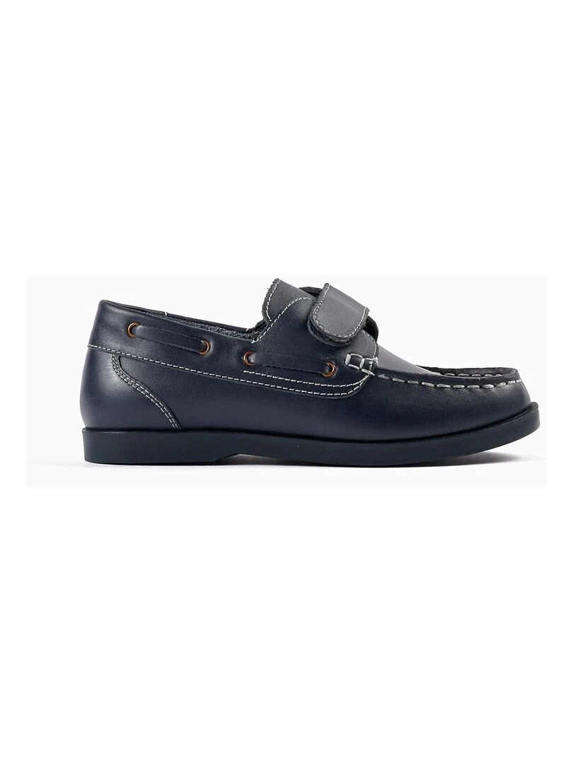 Mocassins en Cuir pour Garçon ROYALS OFF DUTY Bleu foncé