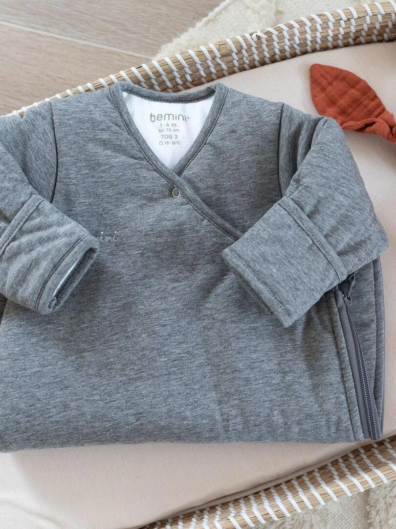 Bemini Gigoteuse 1 4 mois Pady jersey + jersey tog 3 Gris foncé