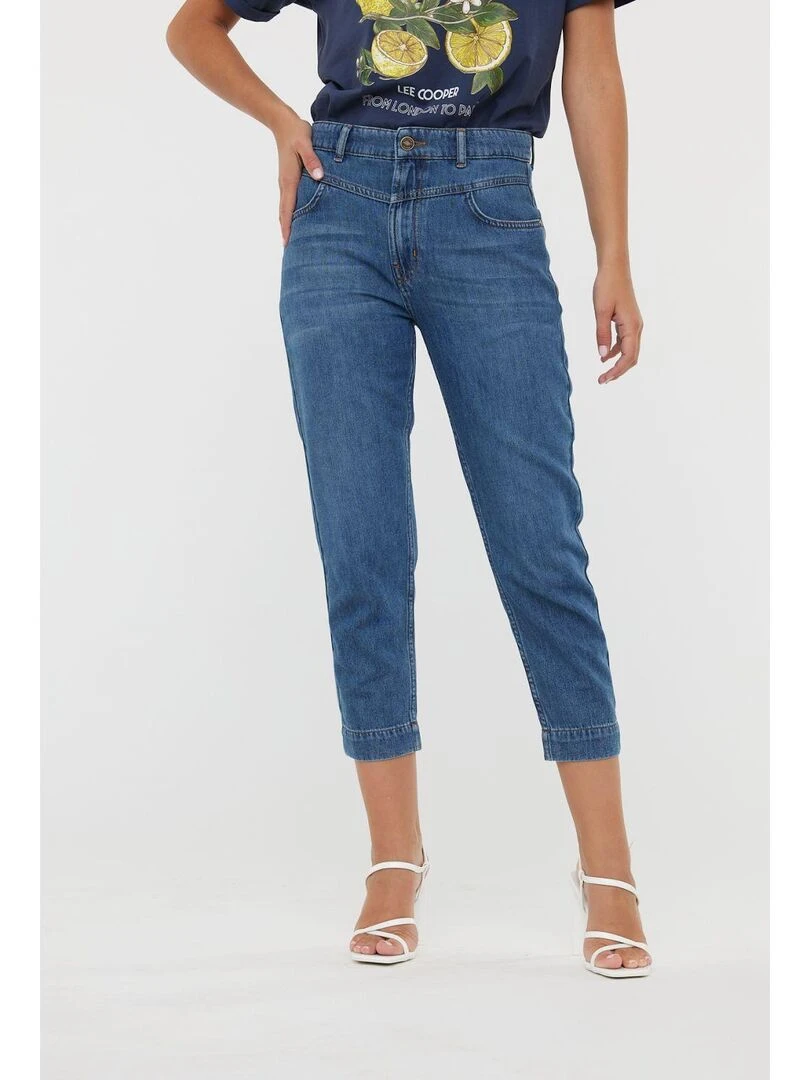 Lee Cooper Jean coton boyfriend JORDA Bleu