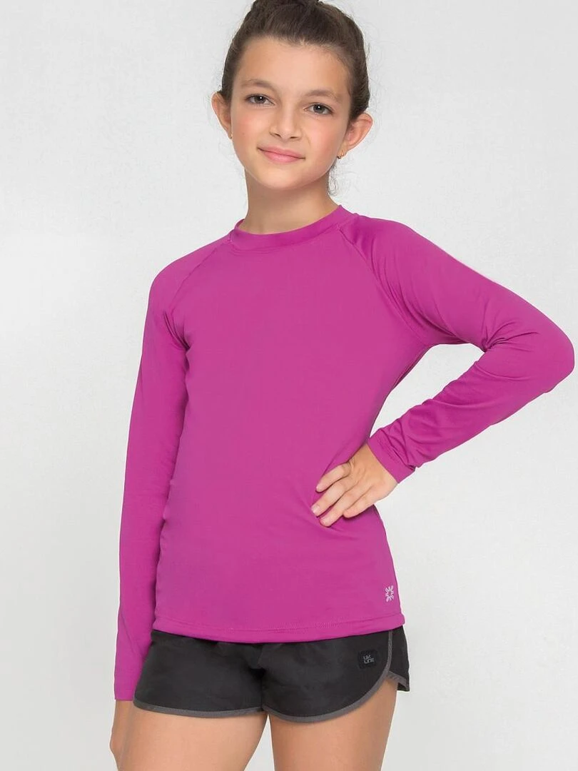 Rash Guard Movimentando se UV Line Rose