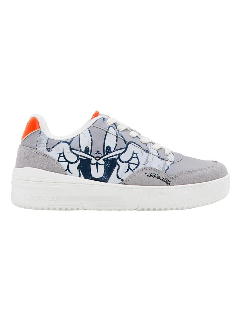 Basket à Lacets Desigual Metro Bugs Bunny Gris