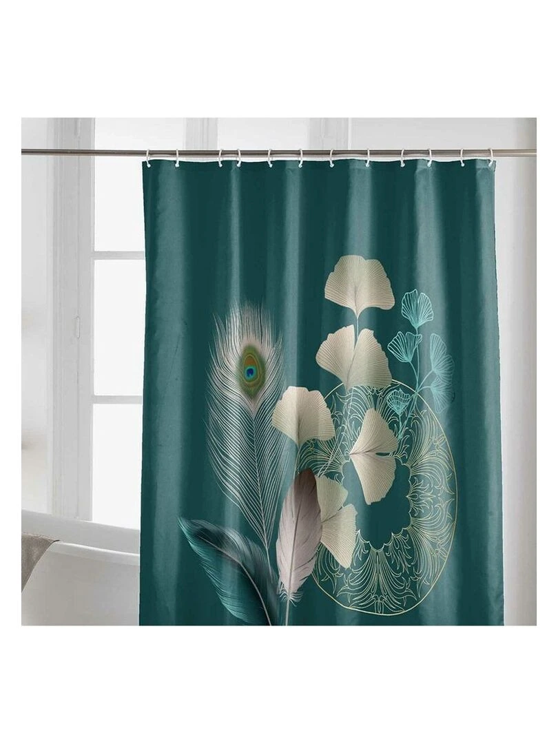 Rideau de douche 180x200 Ginko Blue Bleu