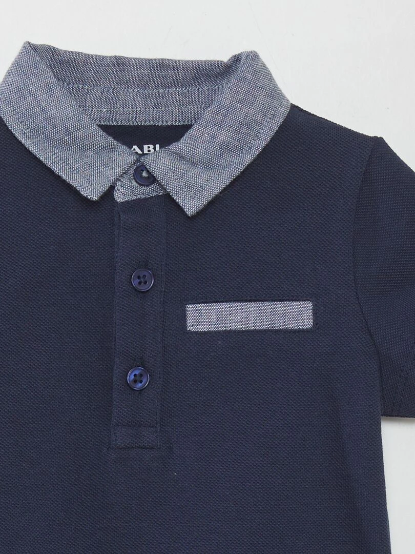 Polo uni Bleu