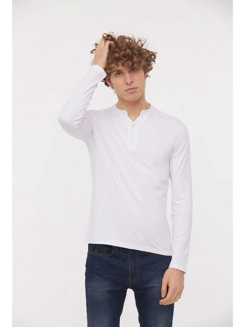 Lee Cooper T Shirt manches longues coton regular ASILO Blanc