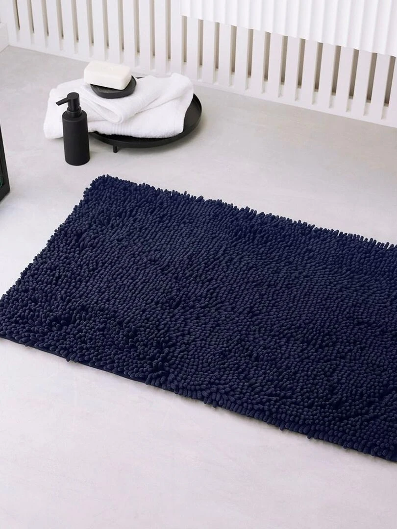 Tapis de bain mèche uni 'ESSENTIAL' 'TODAY' Bleu marine