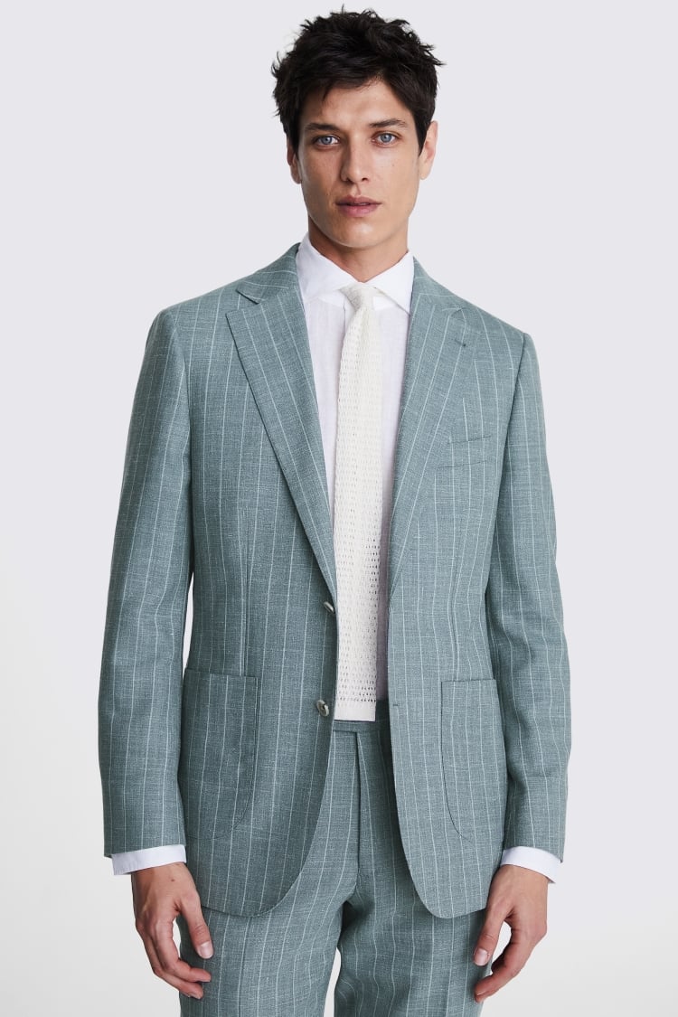 Italian Tailored Fit Green Half Lined Jacket    Buy Online at Moss