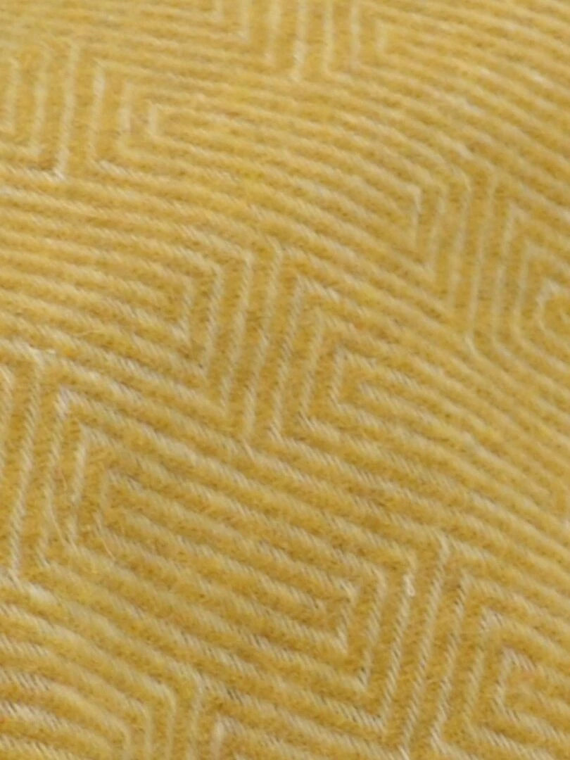 Plaid mélangé avec laine en mérinos Jaune