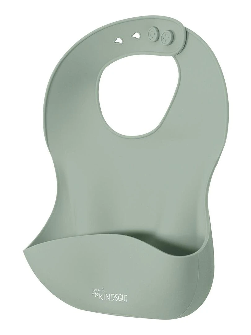 Bavoir bébé en silicone   Vert pistache