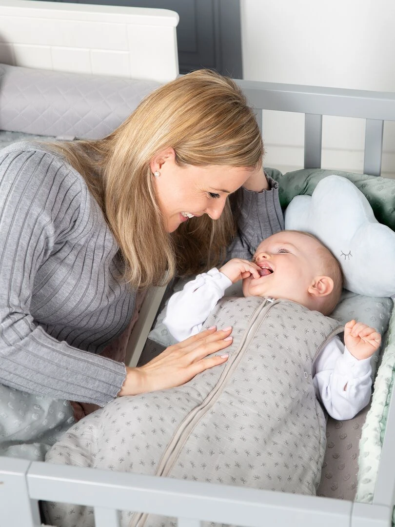 ROBA Tour de Lit Bébé   Lil Planet   Coton Bio   Vert Givré   Vert