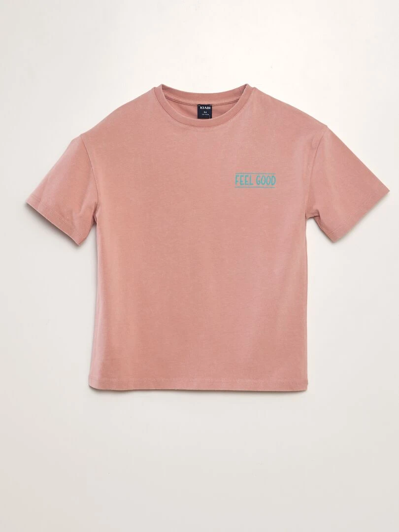 T shirt large imprimé Rose