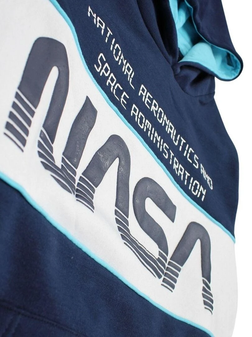 Nasa   Sweat homme imprimé logo   Bleu marine