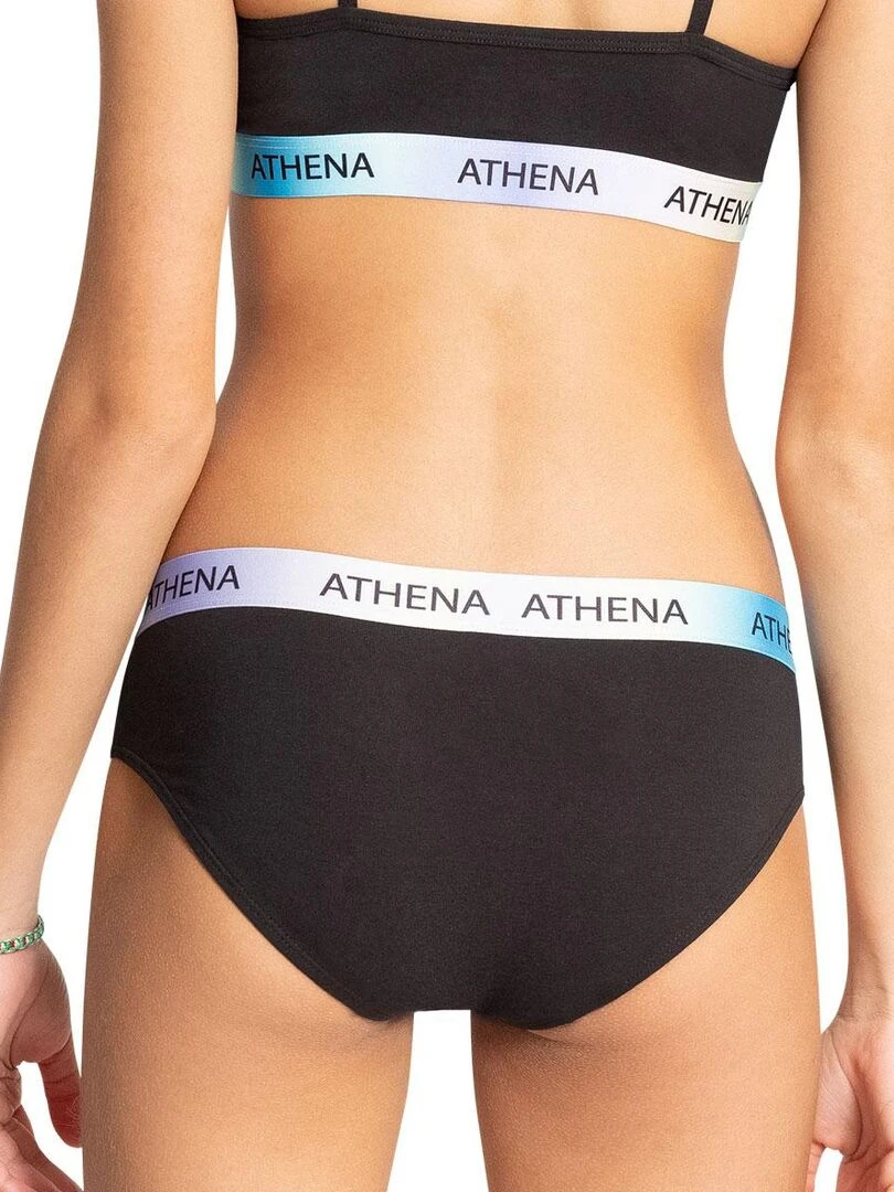 Lot de 2 slips Girl Rainbow by   Fille   Noir