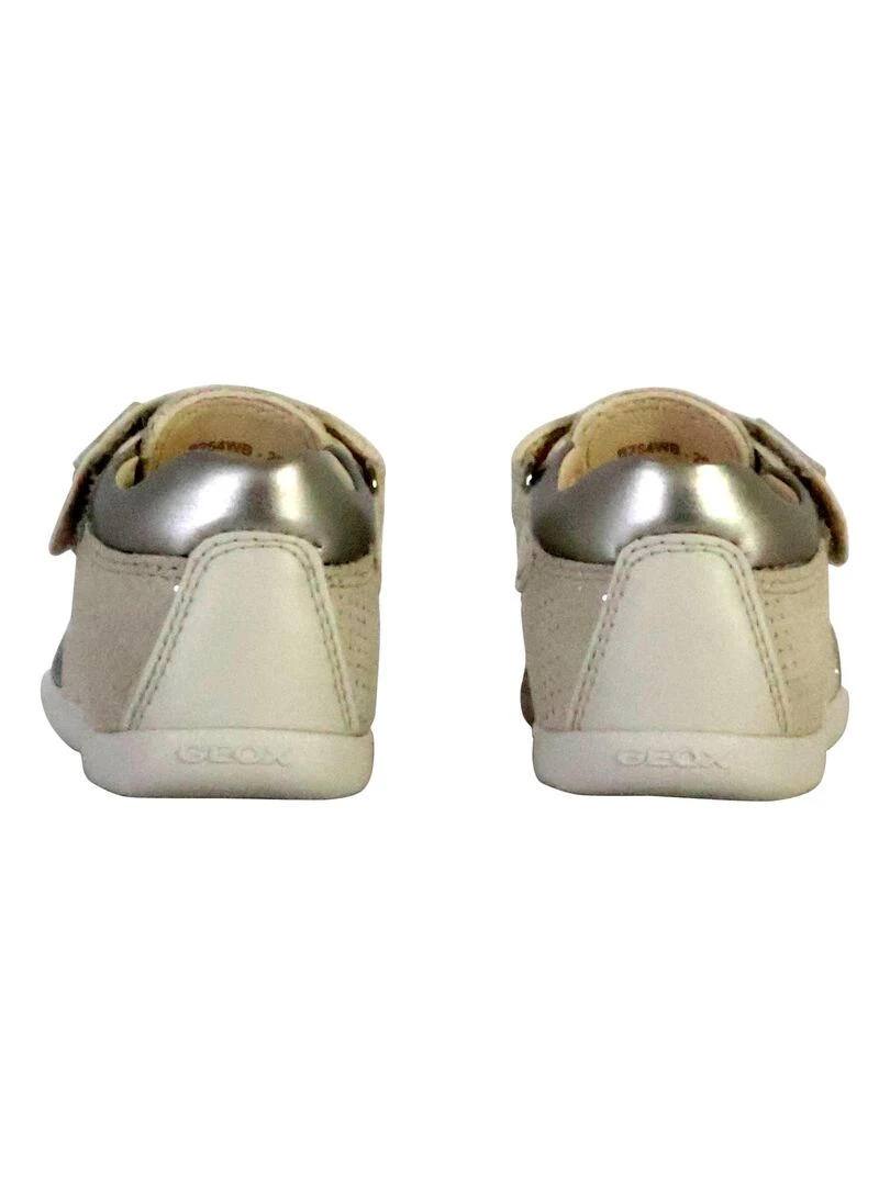 Sandale Cuir Enfant Geox Macchia B254VA   Blanc cassé