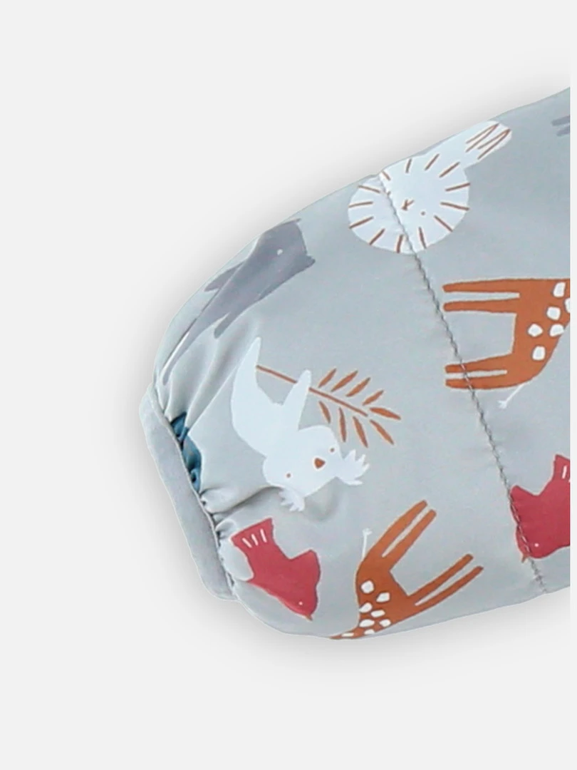 Veste Déperlante Doublée De Veloudoux    Noir Blanc