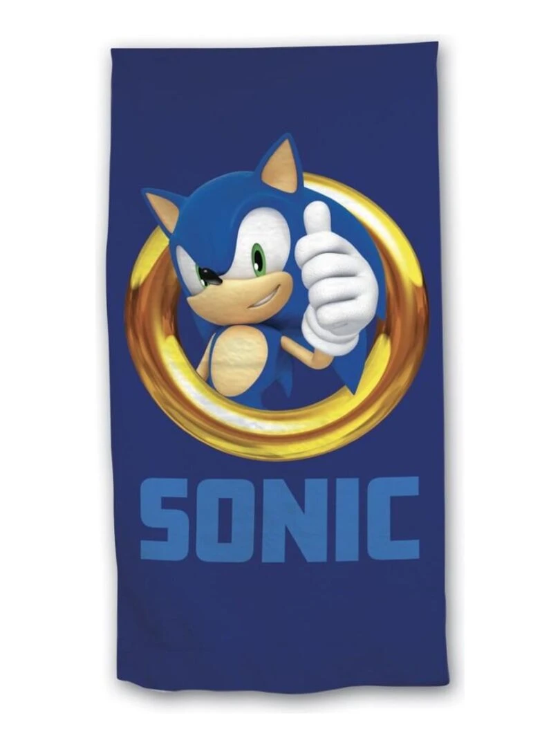 Serviette de plage Sonic 70x140 cm Bleu