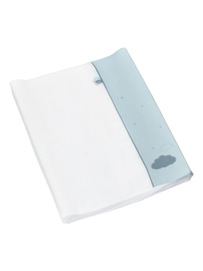 Matelas à langer en coton SAUTHON Blanc Bleu