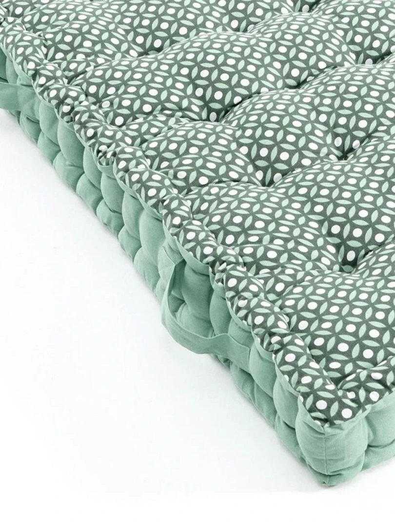 Coussin palette 60x120 cm graphique vert coton Vert