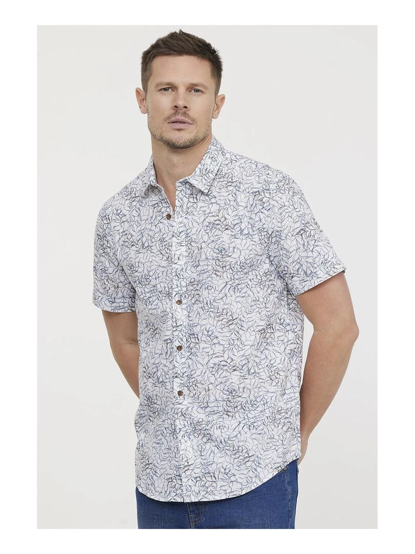 Lee Cooper   Chemise manches courtes coton regular DULO   Bleu marine
